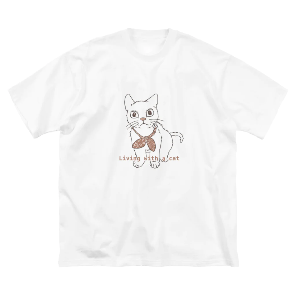 amemugi（あめむぎ）の（茶色）ねこちゃん Big T-Shirt