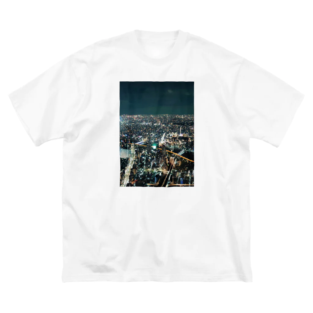 PhotoCollé フォトコラージュのNightScape・東京夜景  ビッグシルエットTシャツ