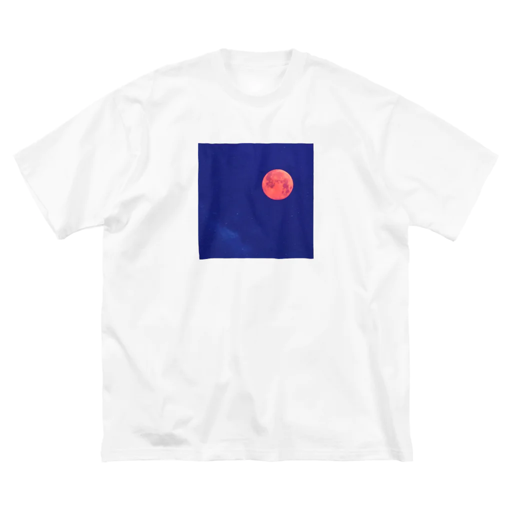 PhotoCollé フォトコラージュのPinkMoon・ピンク月  ビッグシルエットTシャツ