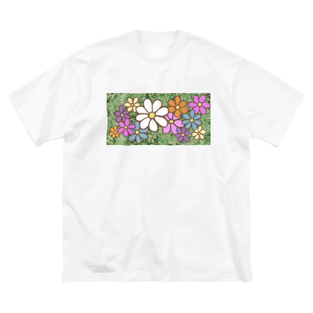 Tender time for Osyatoの手描きのお花 ビッグシルエットTシャツ