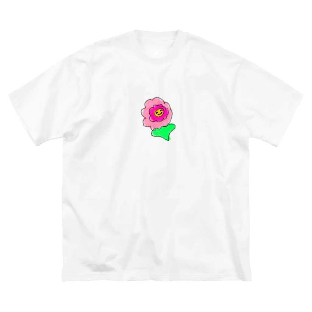 RINちゃんのフラワー顔つき ビッグシルエットTシャツ