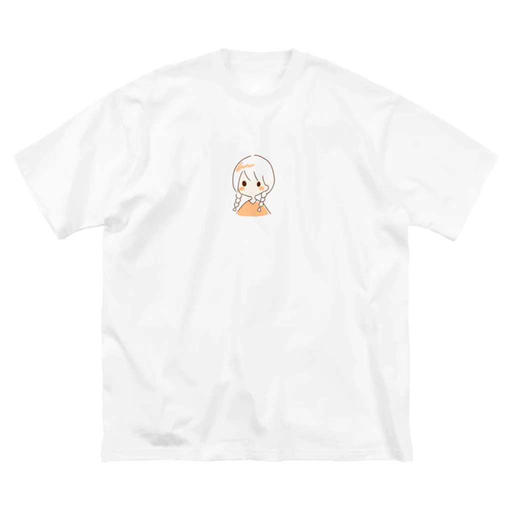さくらもちの三つ編み女の子(オレンジ色) Big T-Shirt