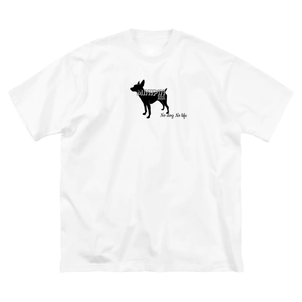 ハデ犬グッズ部門のミニピンシルエット ビッグシルエットTシャツ