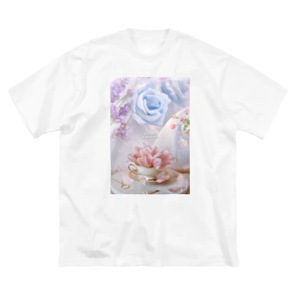 【ホラー専門店】ジルショップの上品な花々 ビッグシルエットTシャツ