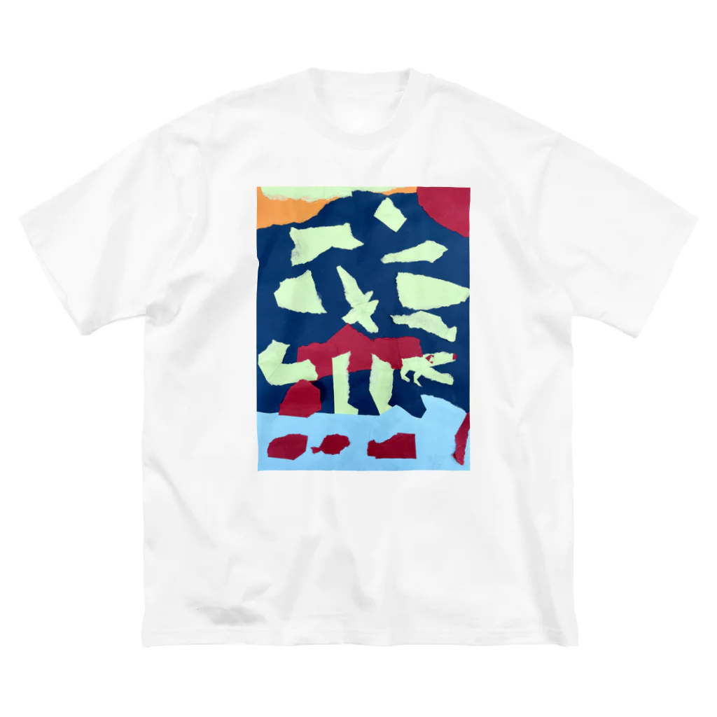 Hummingbirdの恐竜の世界の夜 ビッグシルエットTシャツ