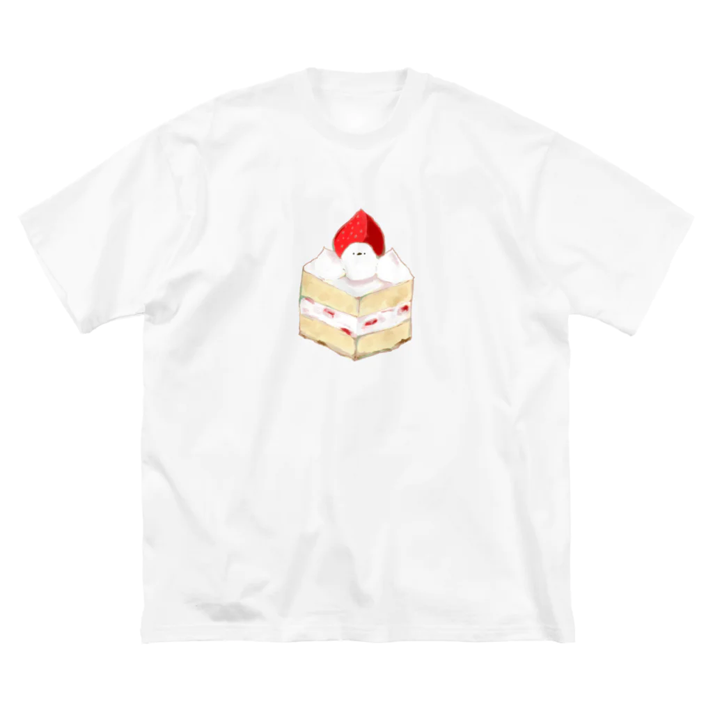 【シマエナガグッズ】ちくわファクトリーのシマエナガ ショートケーキ たぶん Big T-Shirt