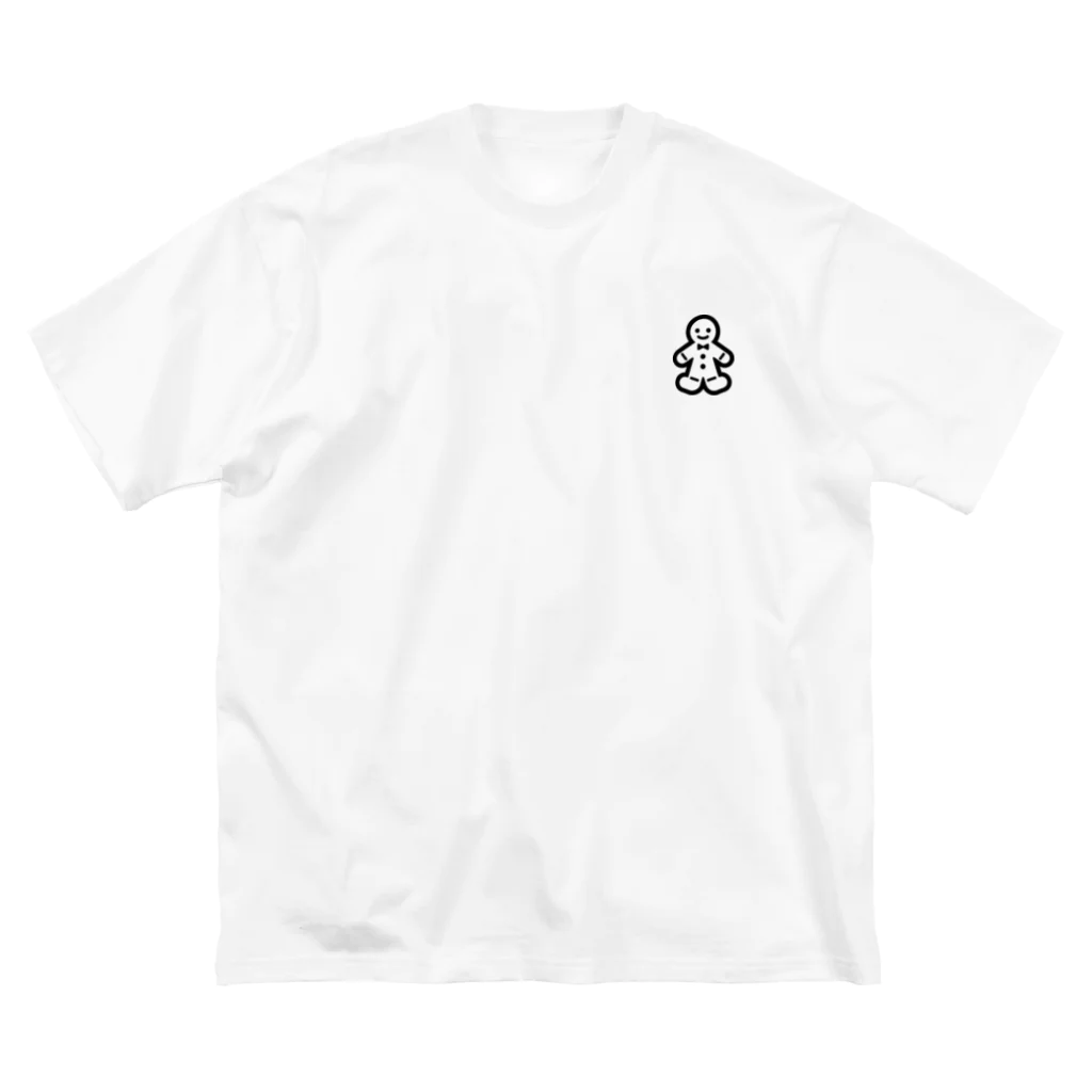ICON GRAPHICA オフィシャルストアのジンジャーブレッドマン（黒） Big T-Shirt