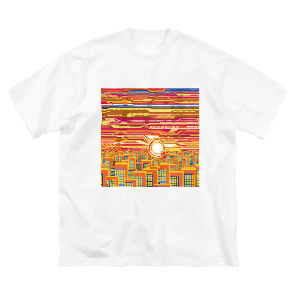 Yaukanの暗号化された夕日 Big T-Shirt