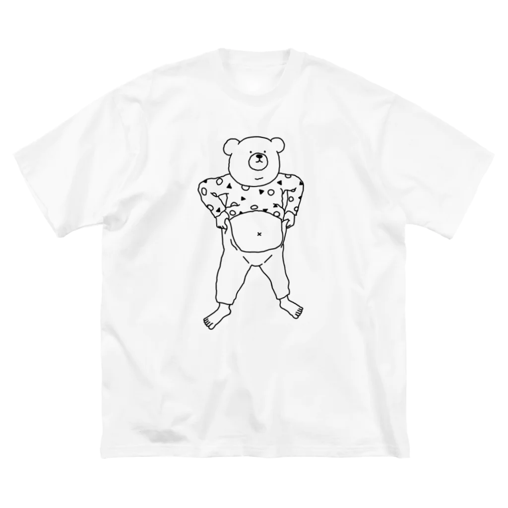 YUICHI design shopのぽっこりクマ ビッグシルエットTシャツ