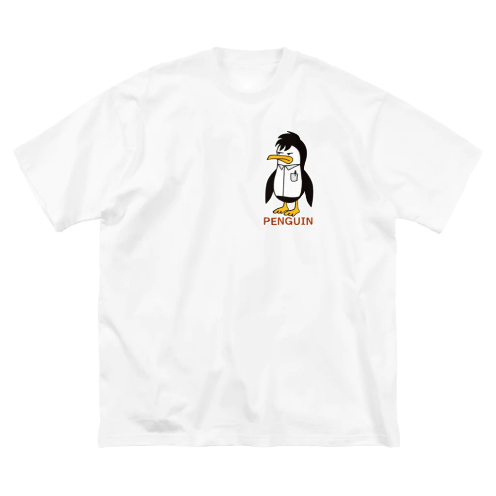 ロゴTシャツのひよこ堂のペンギン PENGUIN フロントプリント Big T-Shirt