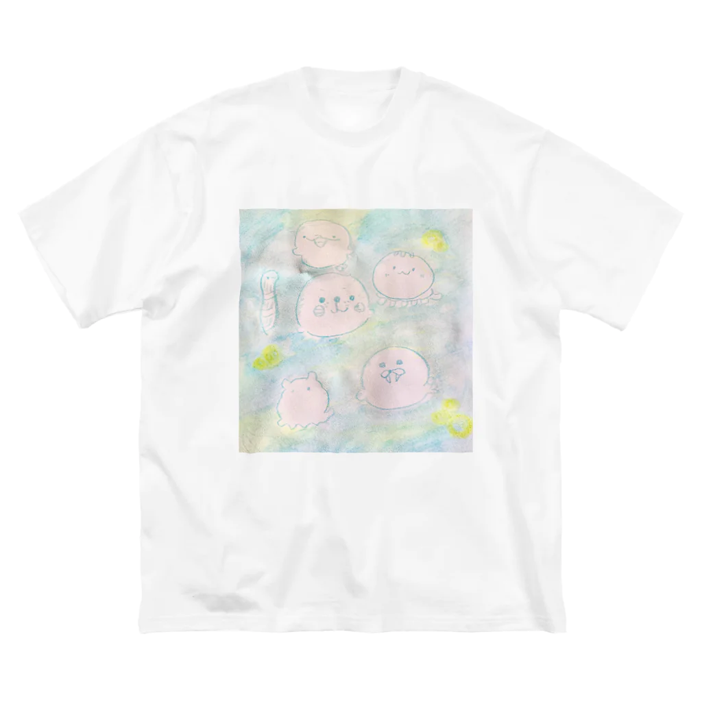 animal ゆるショップの海の生き物フレーバー ビッグシルエットTシャツ