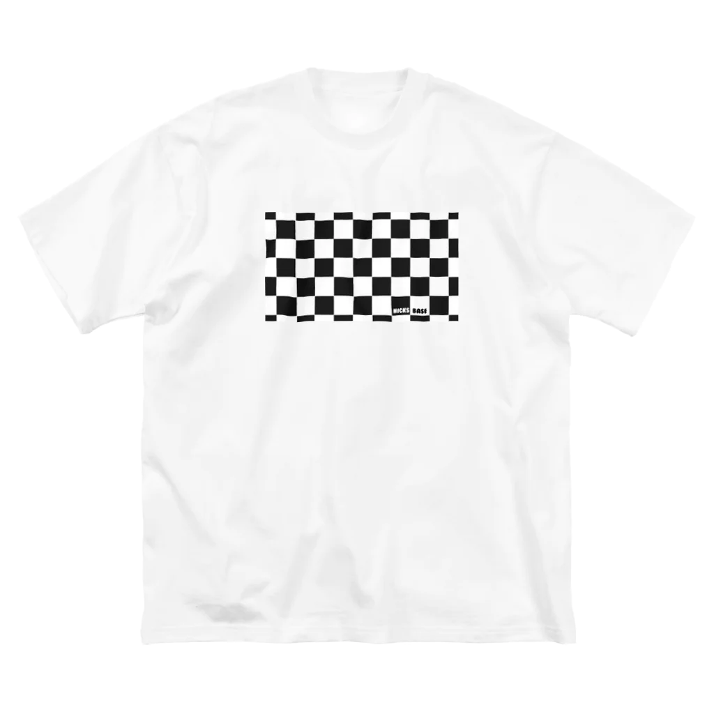 NICKS BASE -ﾆｯｸｽﾍﾞｰｽ-のNICKS BASE ｽﾀｰﾄﾛｺﾞﾁｪｯｶｰ ビッグシルエットTシャツ