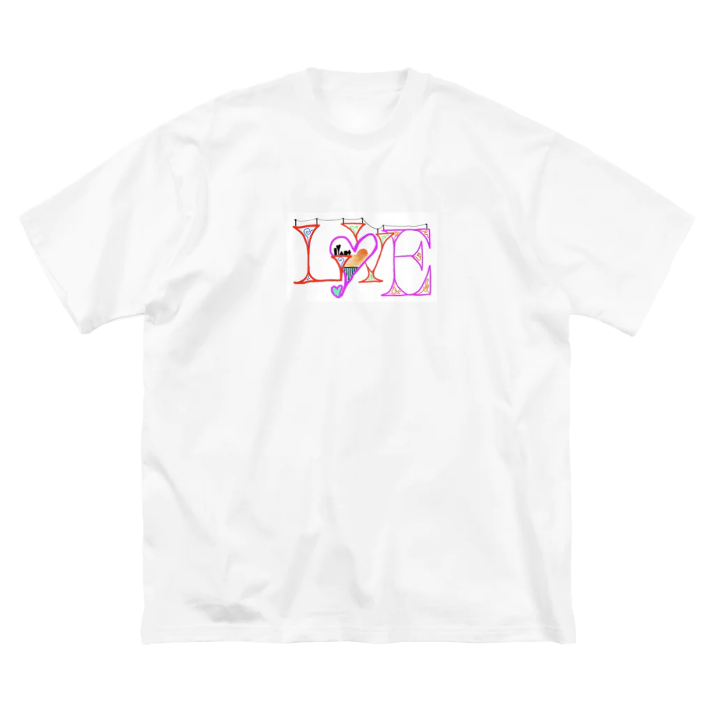 面白Tシャツ専門店の〰️loveを添えて〰️ Big T-Shirt