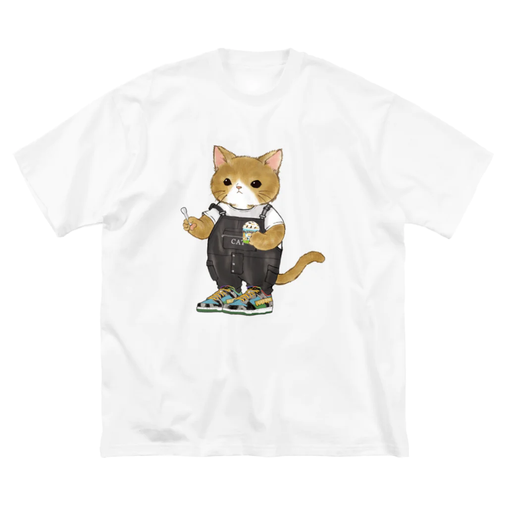 CAT'EM キャッテム　スニーカーを履いた猫のブランドのICE CAT　スニーカーを履いた猫のブランド ビッグシルエットTシャツ