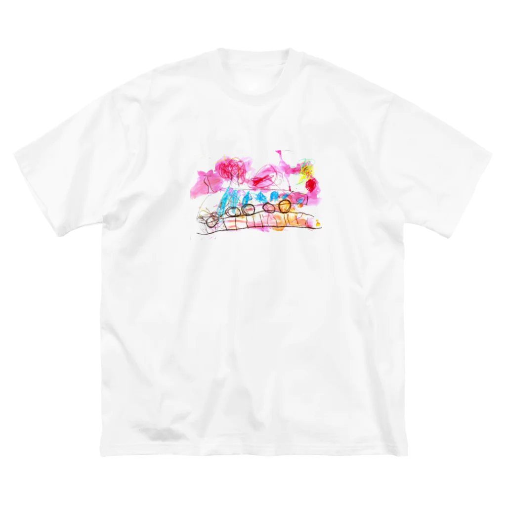 メェメェ屋の電車と踏切と信号 Big T-Shirt