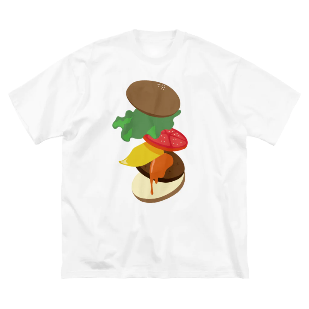 AWESOME HAMBURGERのチーズバーガー ビッグシルエットTシャツ