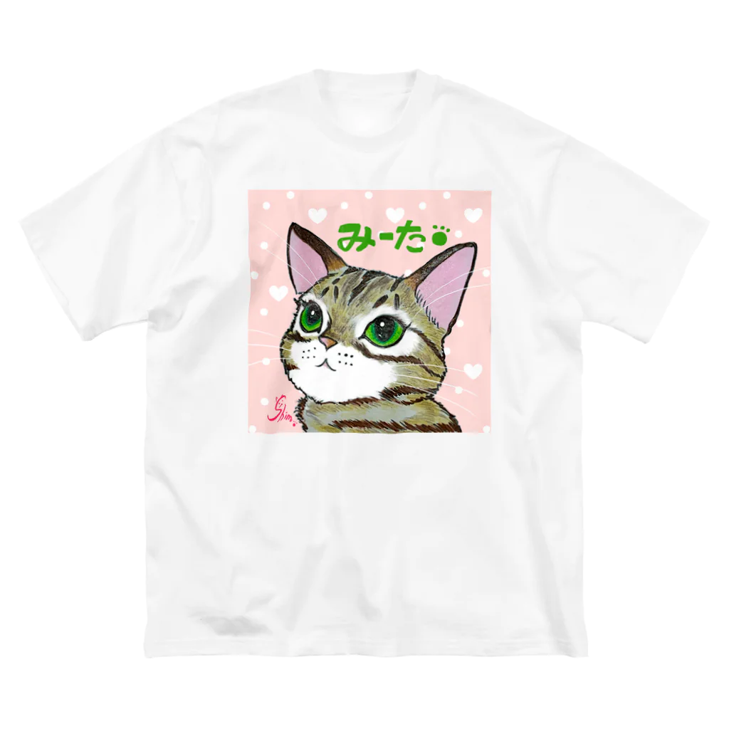 shimaneko megumi（しま猫めぐみ）のみーた ビッグシルエットTシャツ