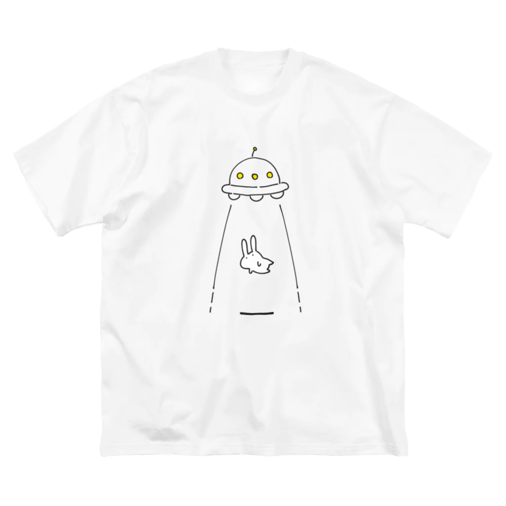 soratoのUFOにつれてかれるうさぎ ビッグシルエットTシャツ