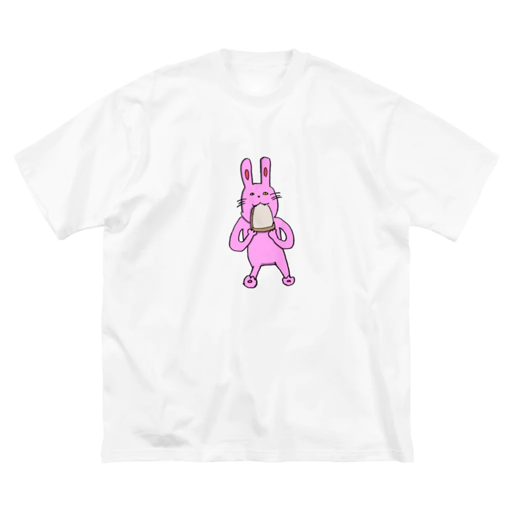 ももたま🍑のお絵描き「パンたべるウサギ」 Big T-Shirt