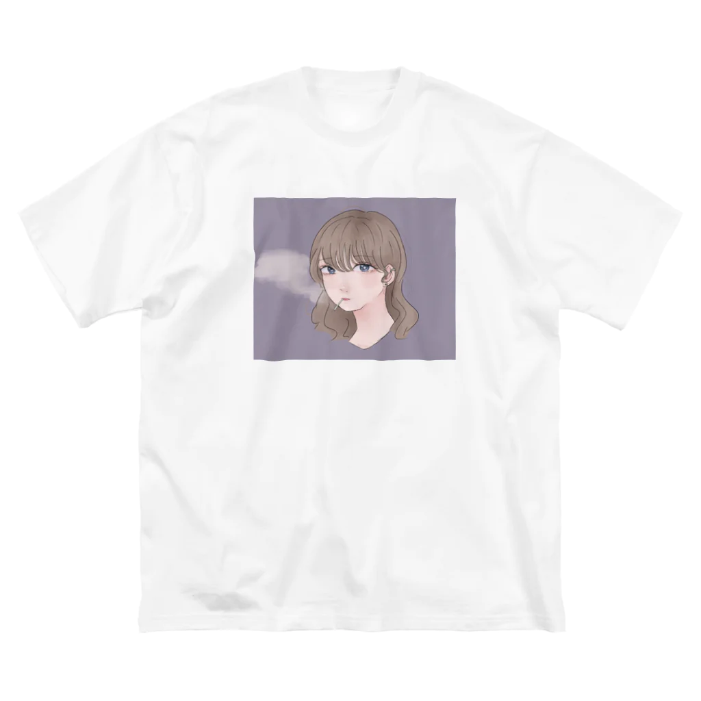 チョコモナのグッズの喫煙Girl ビッグシルエットTシャツ