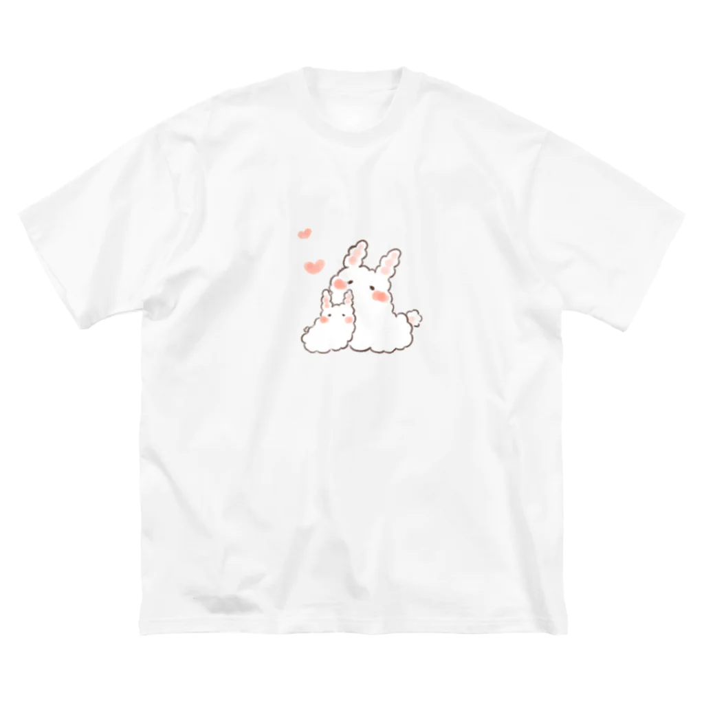 K.momokoのうさうし親子(うさぎのウミウシ) ビッグシルエットTシャツ