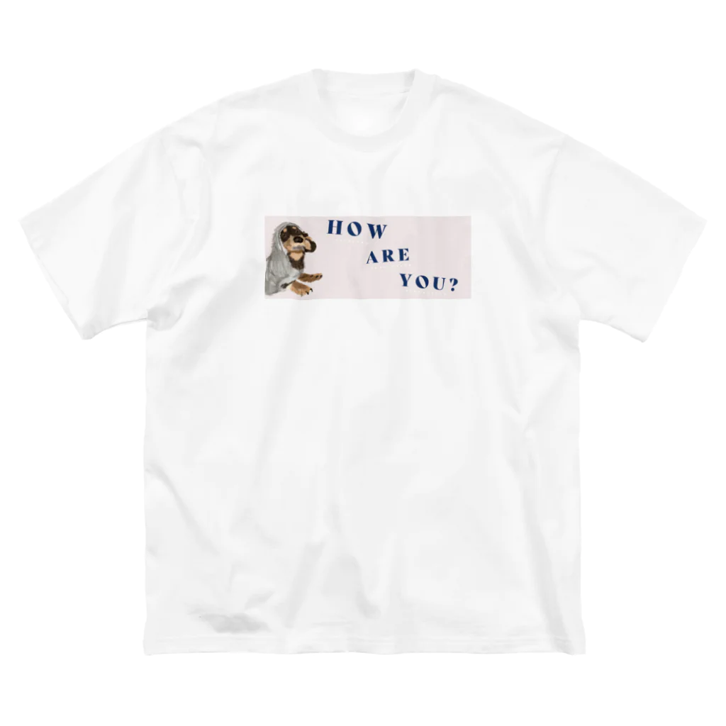 DOG FACEのHOW ARE YOU? ダックスグッズ【わんデザイン-1月】 Big T-Shirt