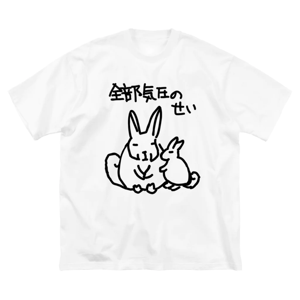 ミナミコアリクイ【のの】の全部気圧のせい【ヤマビスカッチャ】 ビッグシルエットTシャツ