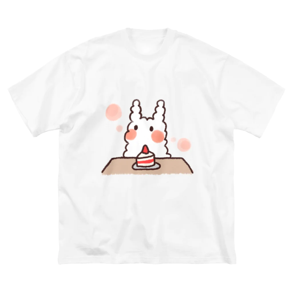 K.momokoのうさぎのウミウシ(ケーキver.) ビッグシルエットTシャツ