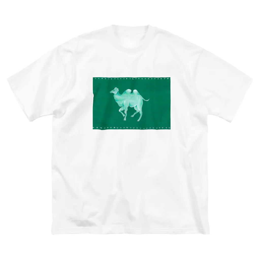 Torinomaの緑の陽気な駱駝くん ビッグシルエットTシャツ