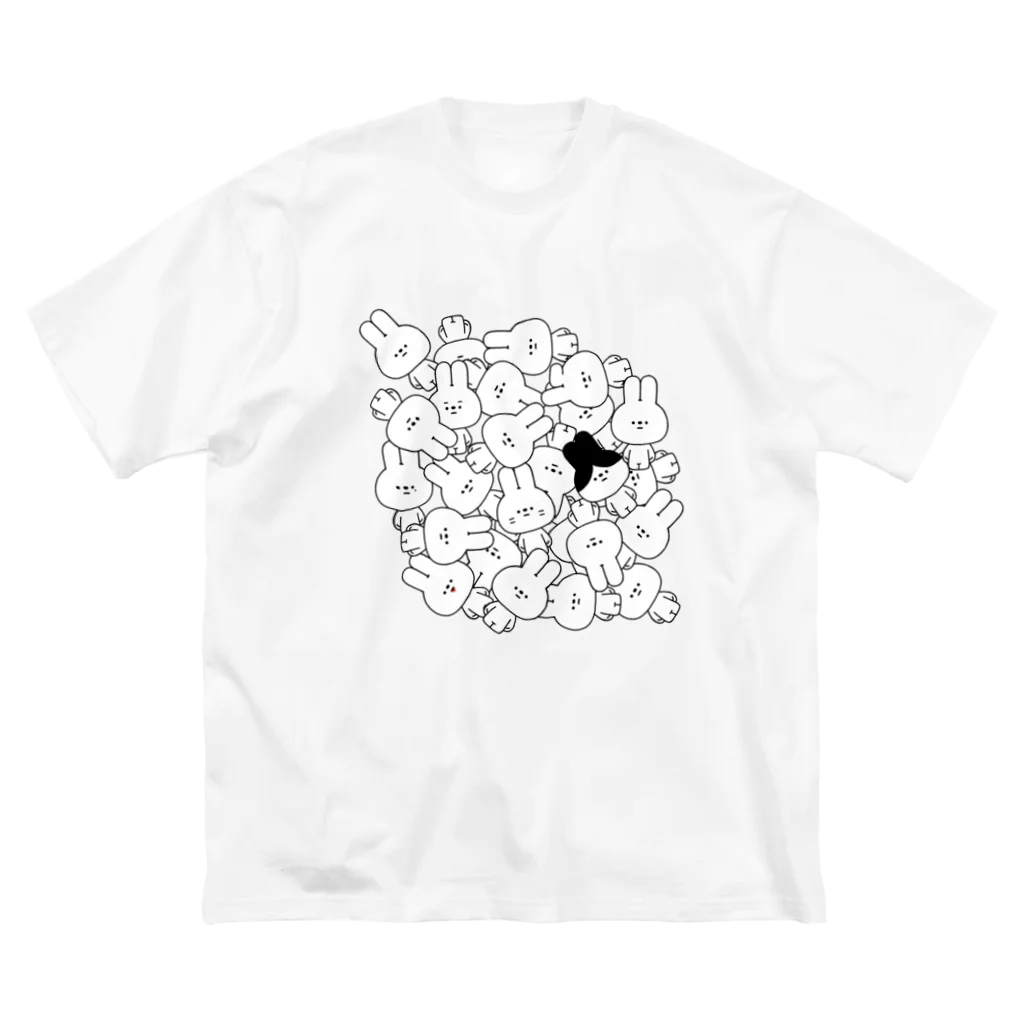 こつｗのおみせの量産うさぎ 量産 ビッグシルエットTシャツ