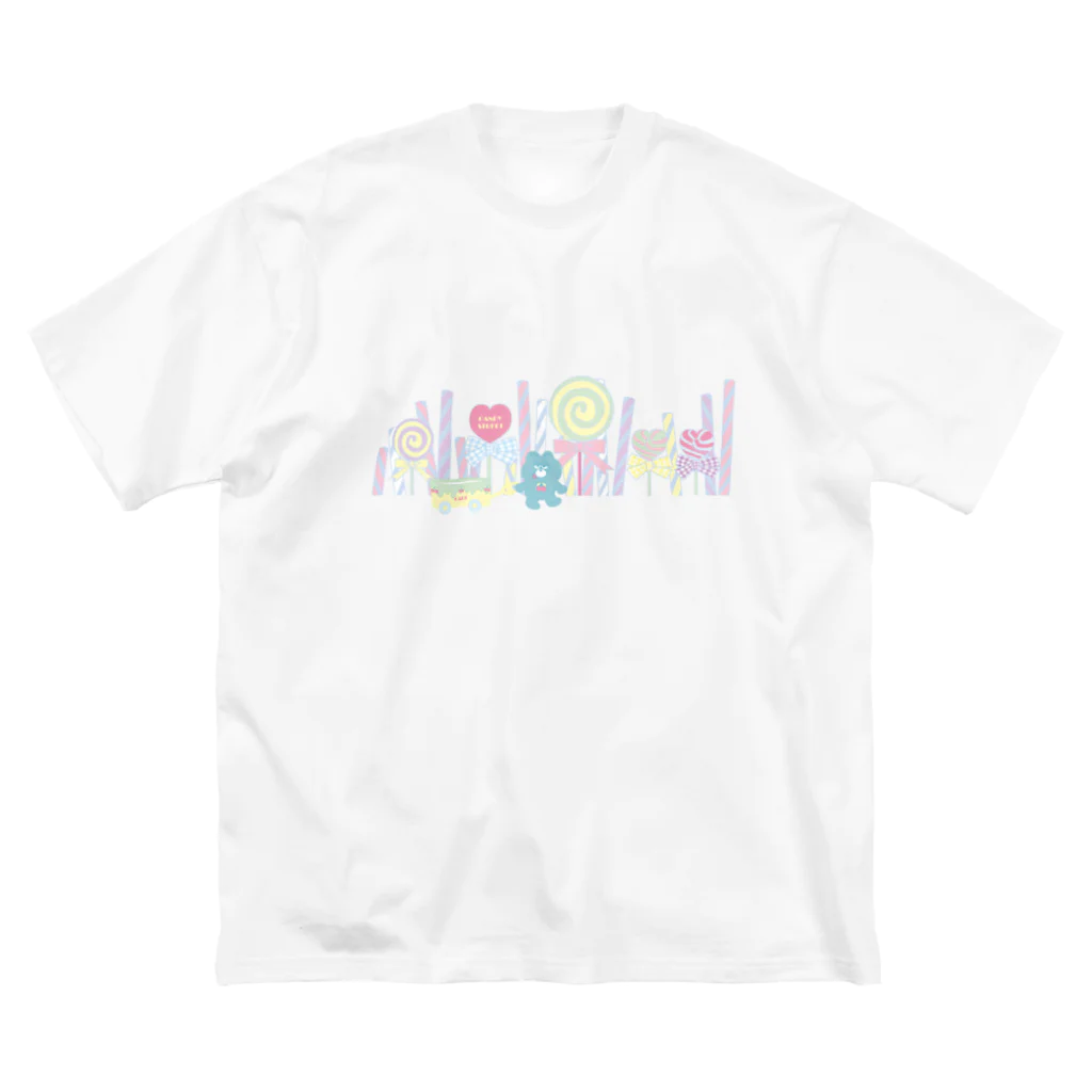 imaginationのチェリーベアのキャンディーストリート ビッグシルエットTシャツ