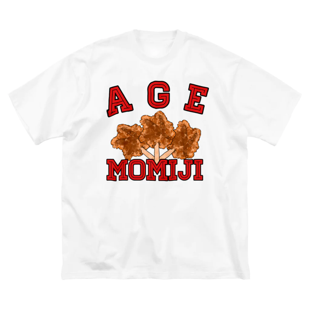 ヘンテコデザイン専門店　SYUNLABOのAGE MOMIJI Big T-Shirt