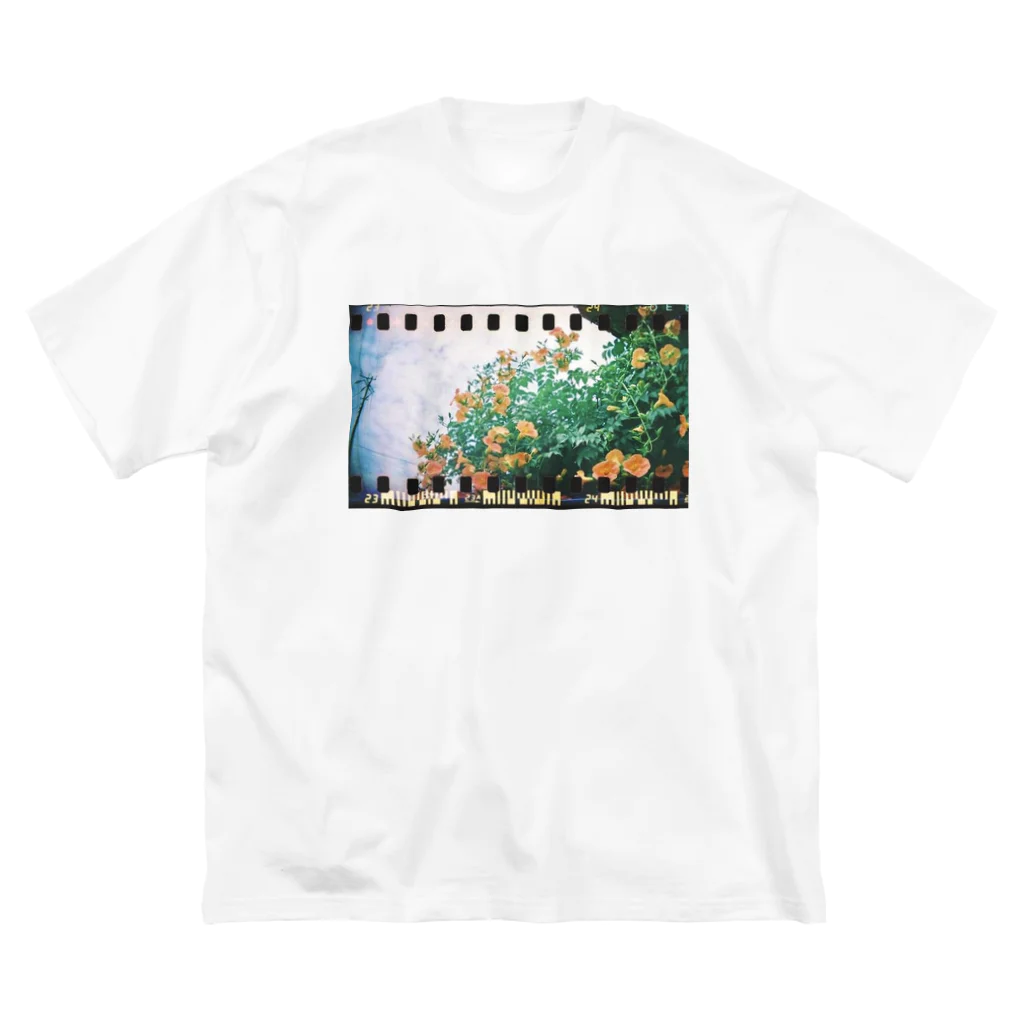 wawacomet*のトイカメラで撮った花と空 ビッグシルエットTシャツ