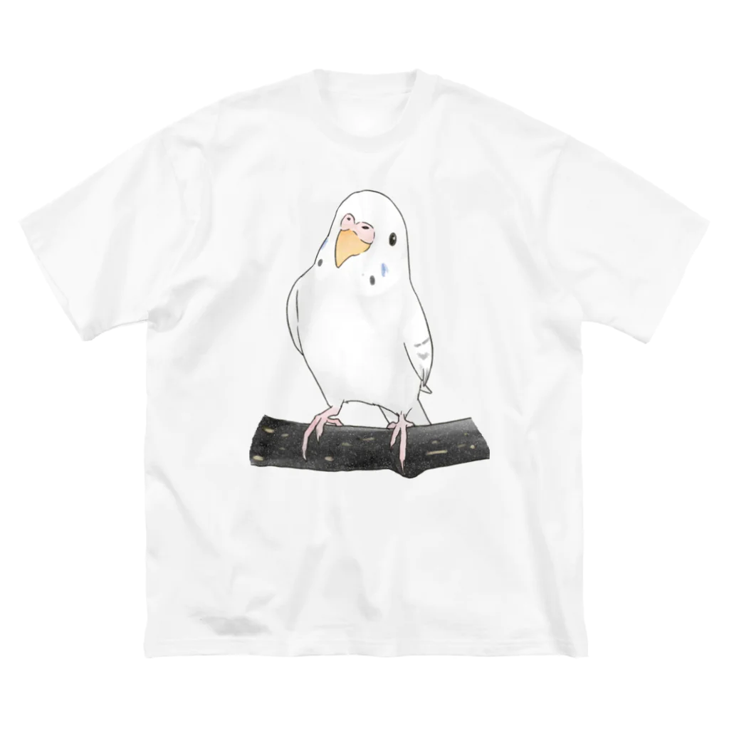 まめるりはことりのまったりセキセイインコちゃん【まめるりはことり】 ビッグシルエットTシャツ