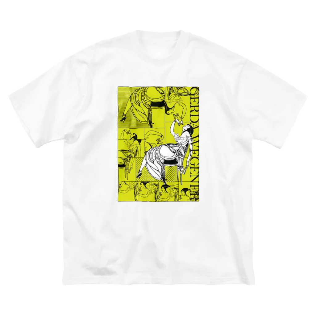 Cordelia　SUZURI分室のGERDA "Collage yellow" Big T-Shirt