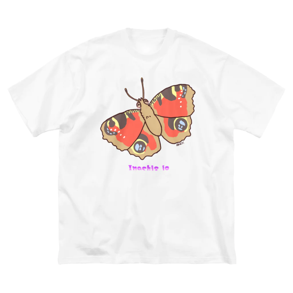 akari🌼虫デフォルメ作家のクジャクチョウくん【むしのなかま】 ビッグシルエットTシャツ