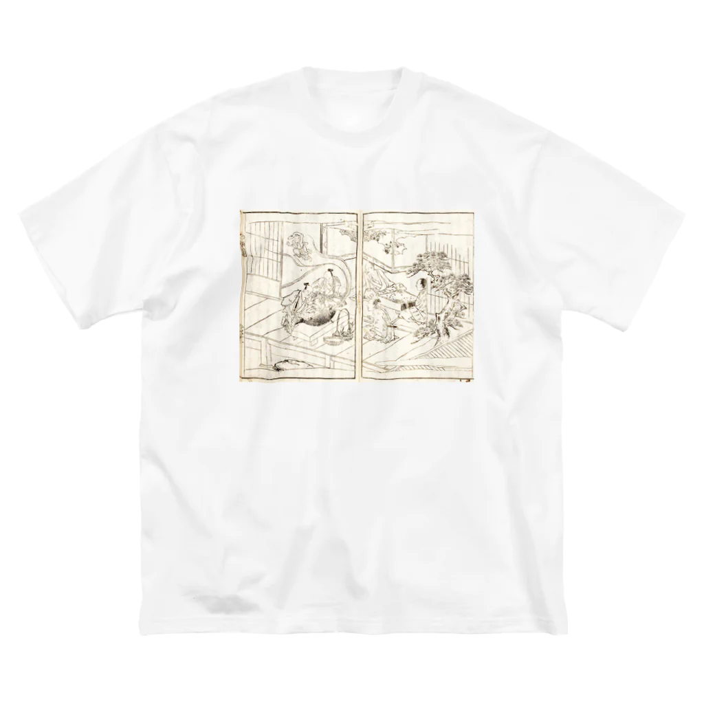 メディア木龍・谷崎潤一郎研究のつぶやきグッズのお店の夢応の鯉魚（裏写り低減版）L Big T-Shirt