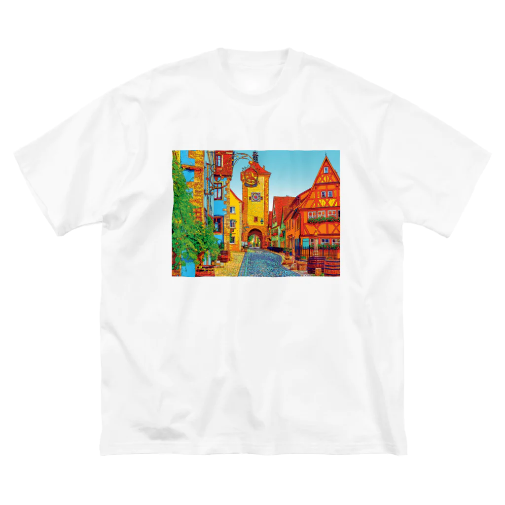 GALLERY misutawoのドイツ ローテンブルクのジーバー塔 Big T-Shirt