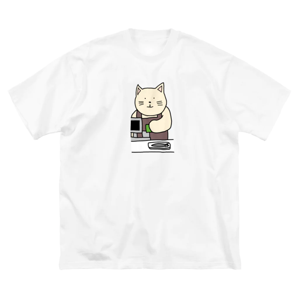 ＋Whimsyのレジねこ ビッグシルエットTシャツ