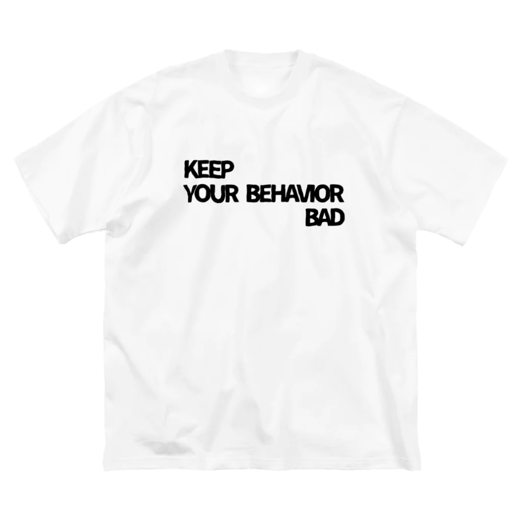 87(🐯)のKEEP YOUR BEHAVIOR BADシリーズ ビッグシルエットTシャツ