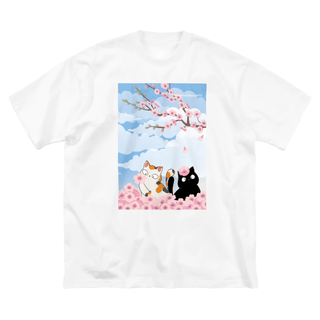 ArakakiPalomaの猫と花 ビッグシルエットTシャツ