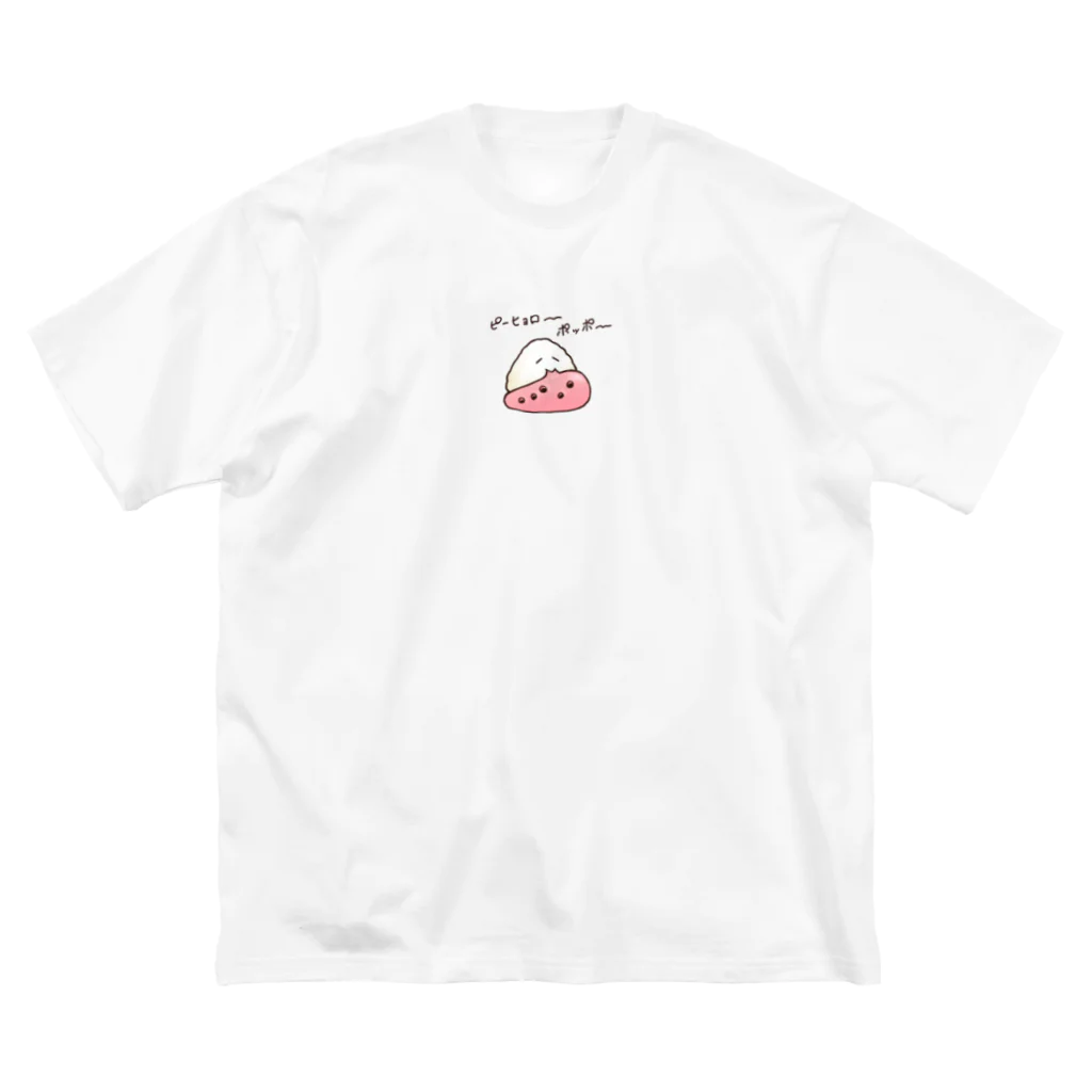 れもちゃんのいきてるおにぎり（ポッポー） ビッグシルエットTシャツ