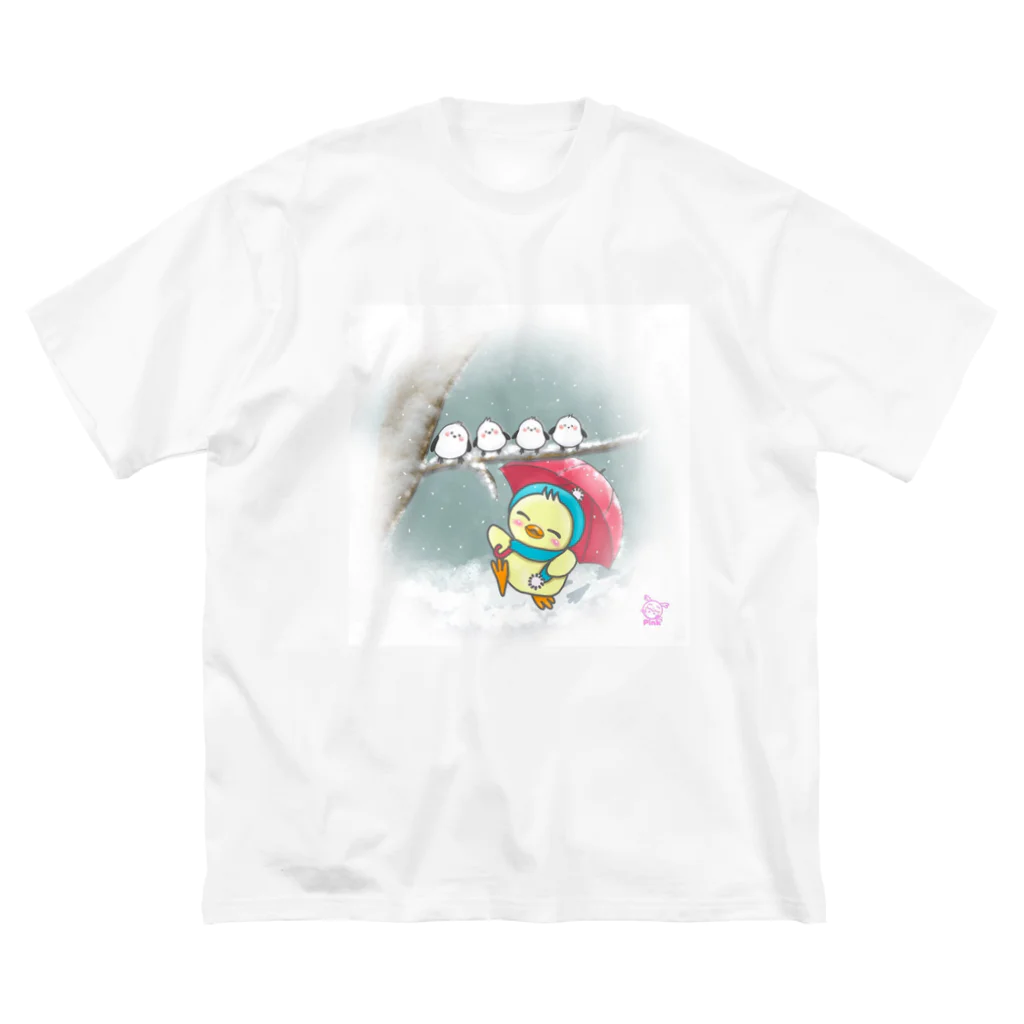 dragonpinkのぴーちゃんシリーズ ビッグシルエットTシャツ
