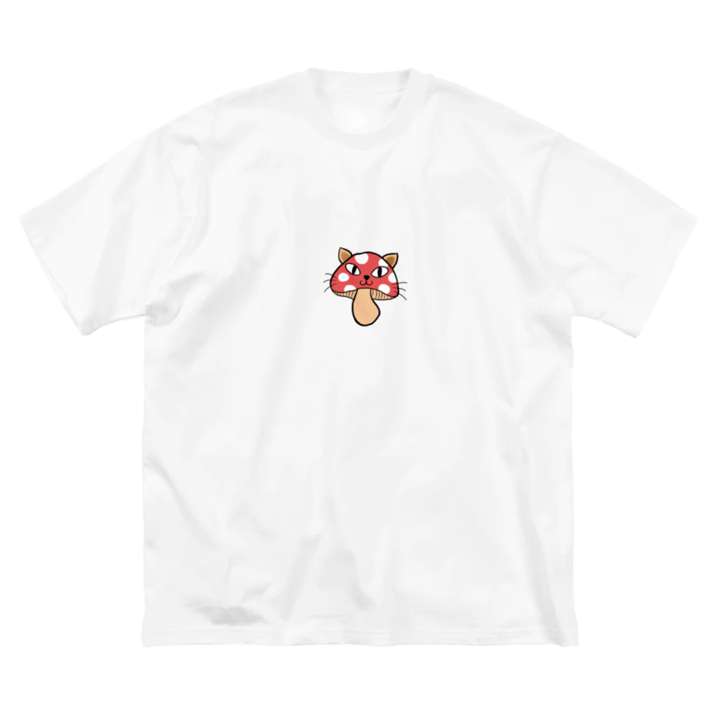 ねこきのこ@club Cassisのねこきのこ ビッグシルエットTシャツ