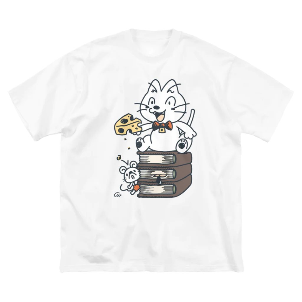 イラスト MONYAAT のねことネズミと例のチーズA ビッグシルエットTシャツ