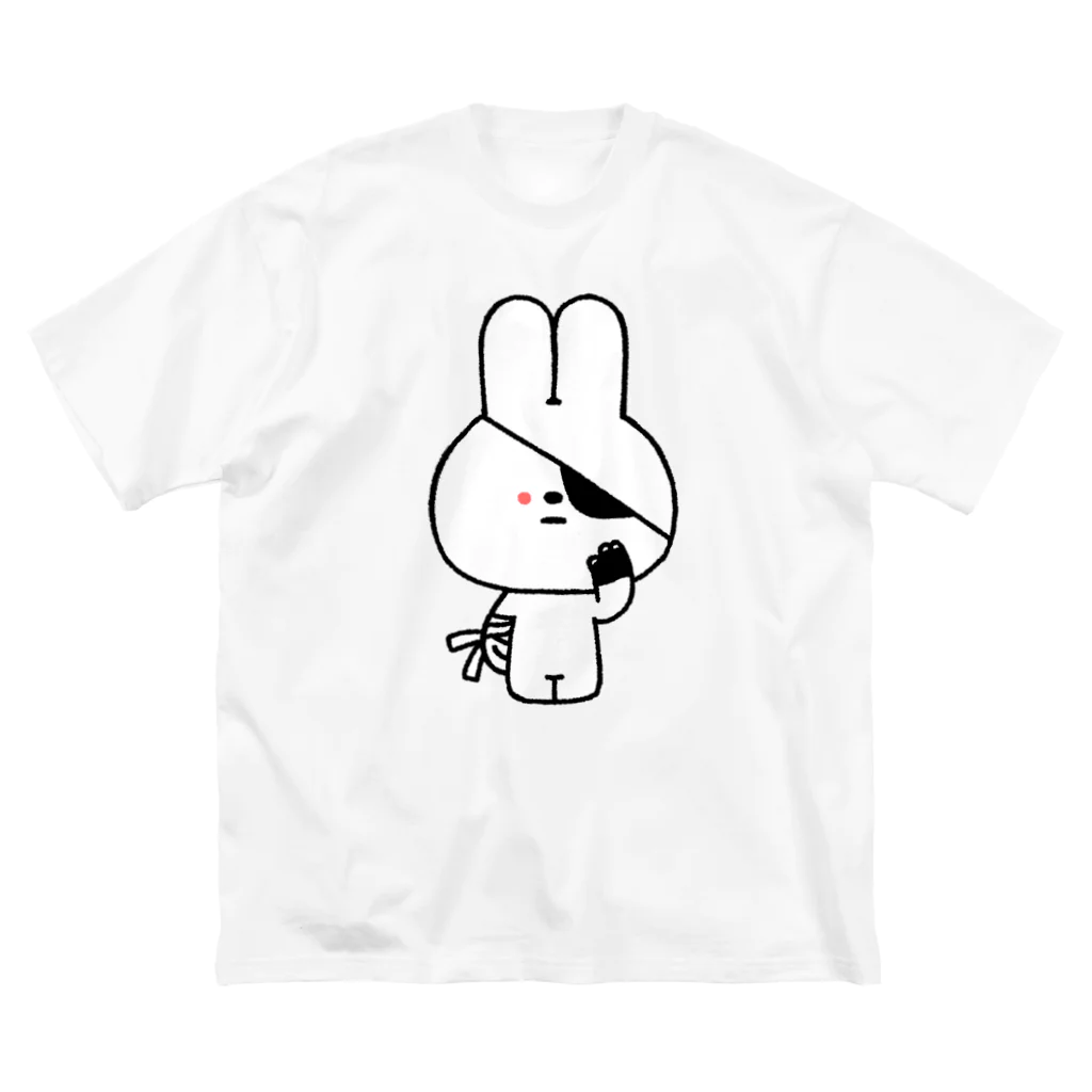 こつｗのおみせの量産うさぎ 中二病 ビッグシルエットTシャツ