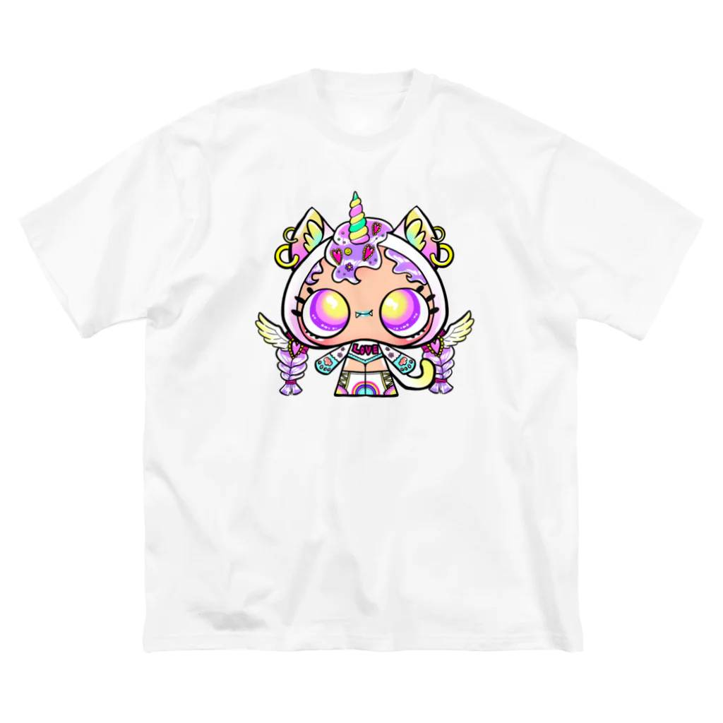 NAMOCHANG☆SHOPのねこかぶりちゃん☆MAGICAL UNICORN ビッグシルエットTシャツ