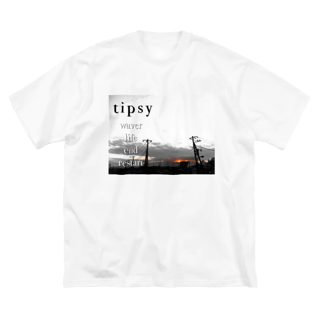 tipsyのtipsy#001揺蕩う ビッグシルエットTシャツ