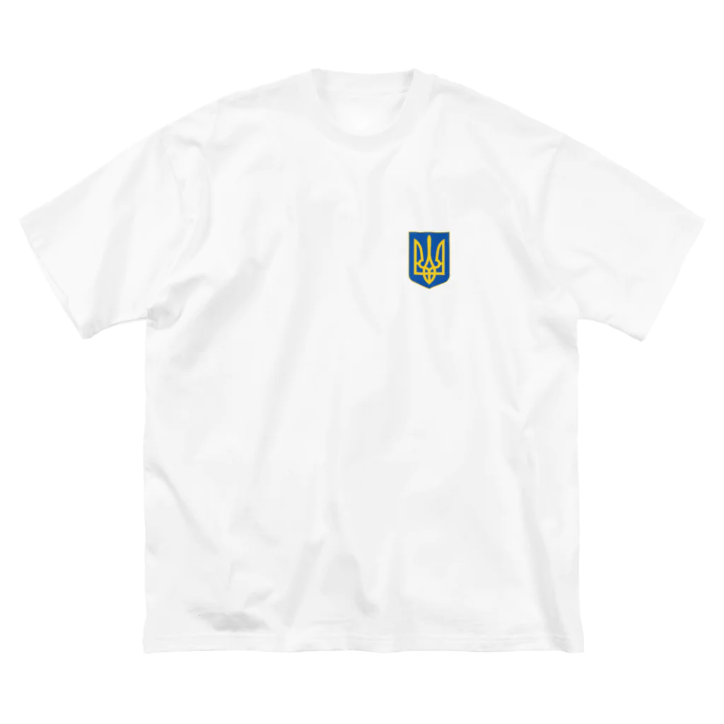 puikkoの国章　ウクライナ（ワンポイント） ビッグシルエットTシャツ