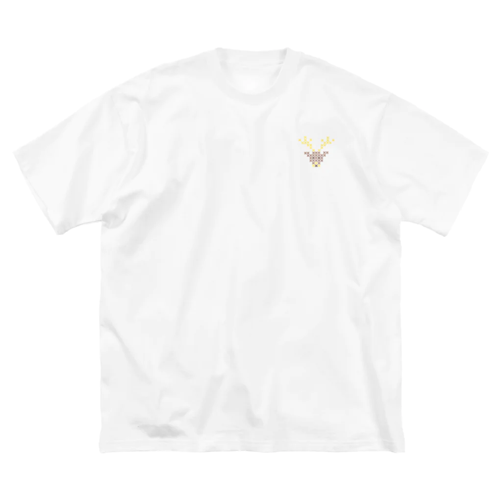 shisoppaの雄鹿 Cross-stitch Big T-Shirt